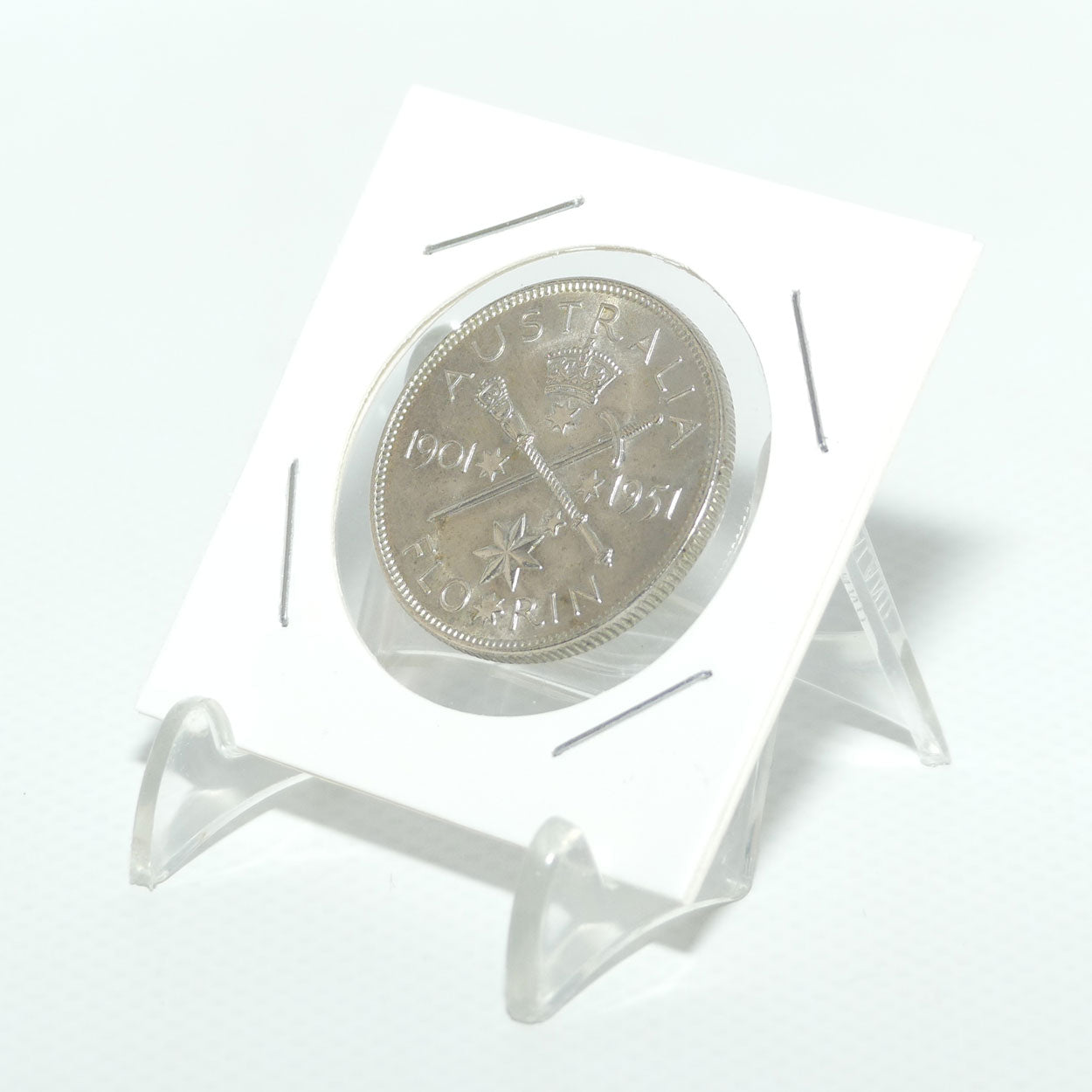 RAM 1951 Geo VI 50 Years of Federation Florin | near UNC