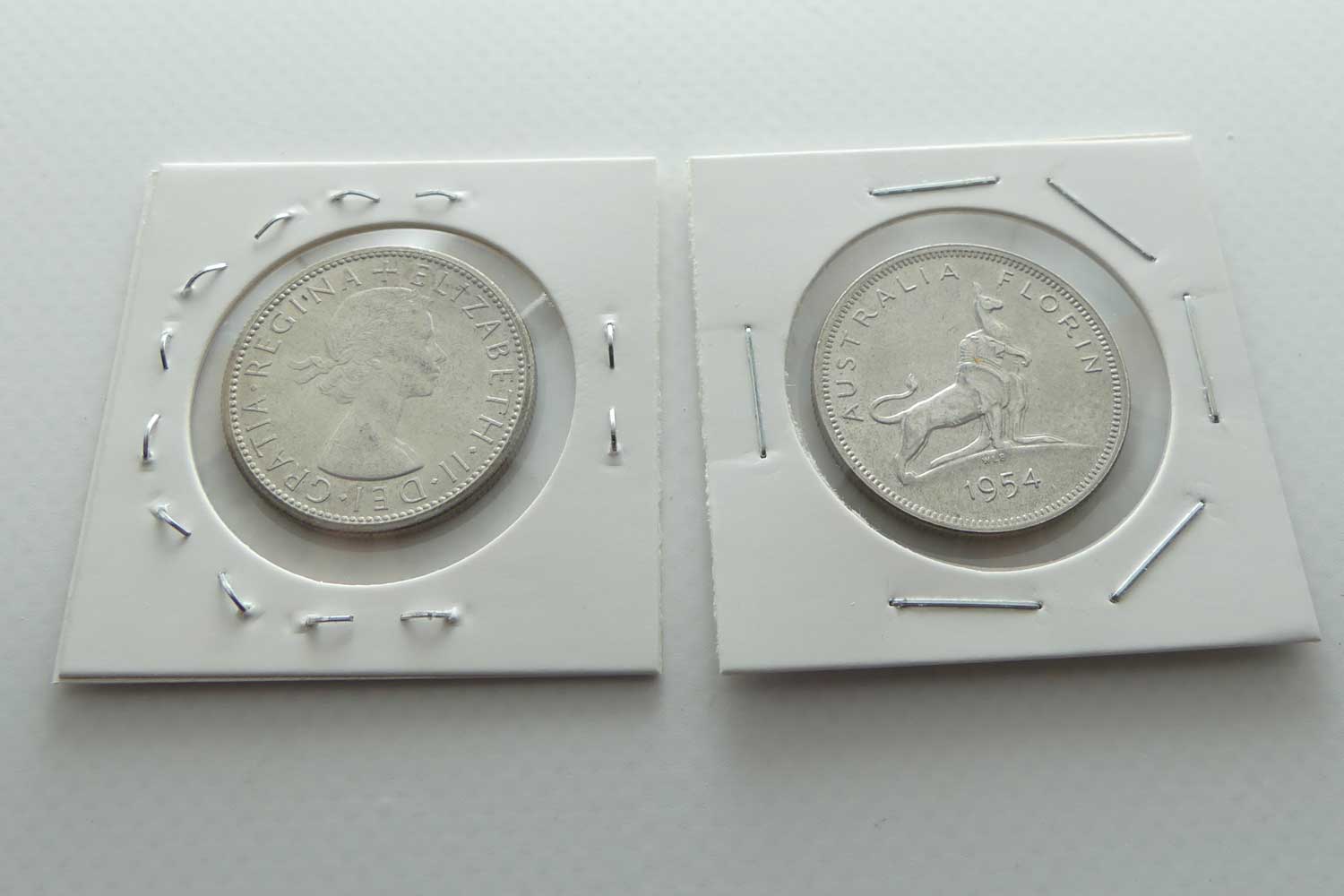 RAM 1953 and 1954 Royal Visit Florin | 2 coins | 50% silver