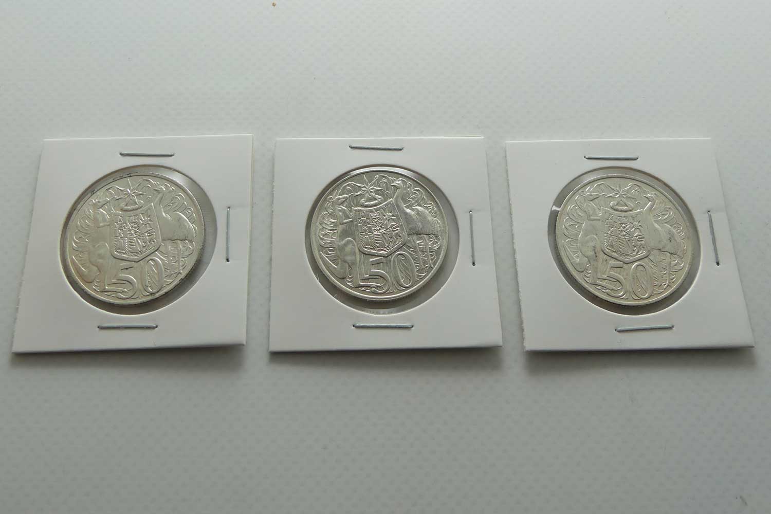 RAM 1966 Australia Round 50 cents collectors lot | 3 coins in total