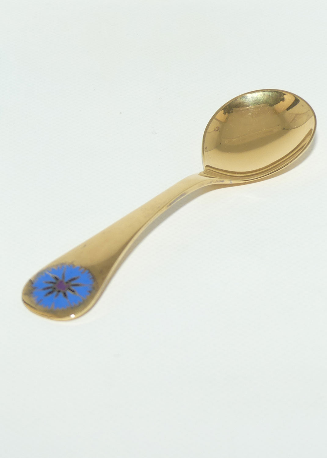 Georg Jensen Sterling Silver and Gold Vermeil Annual Spoon with inset enamel decoration | 1972