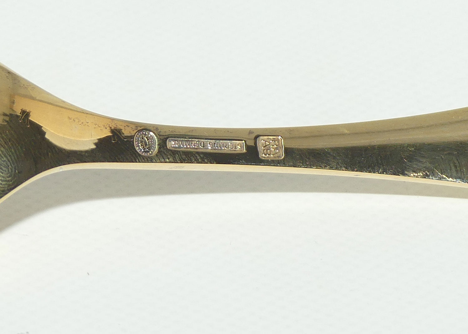 Georg Jensen Sterling Silver and Gold Vermeil Annual Spoon with inset enamel decoration | 1978 Globe Flower | boxed