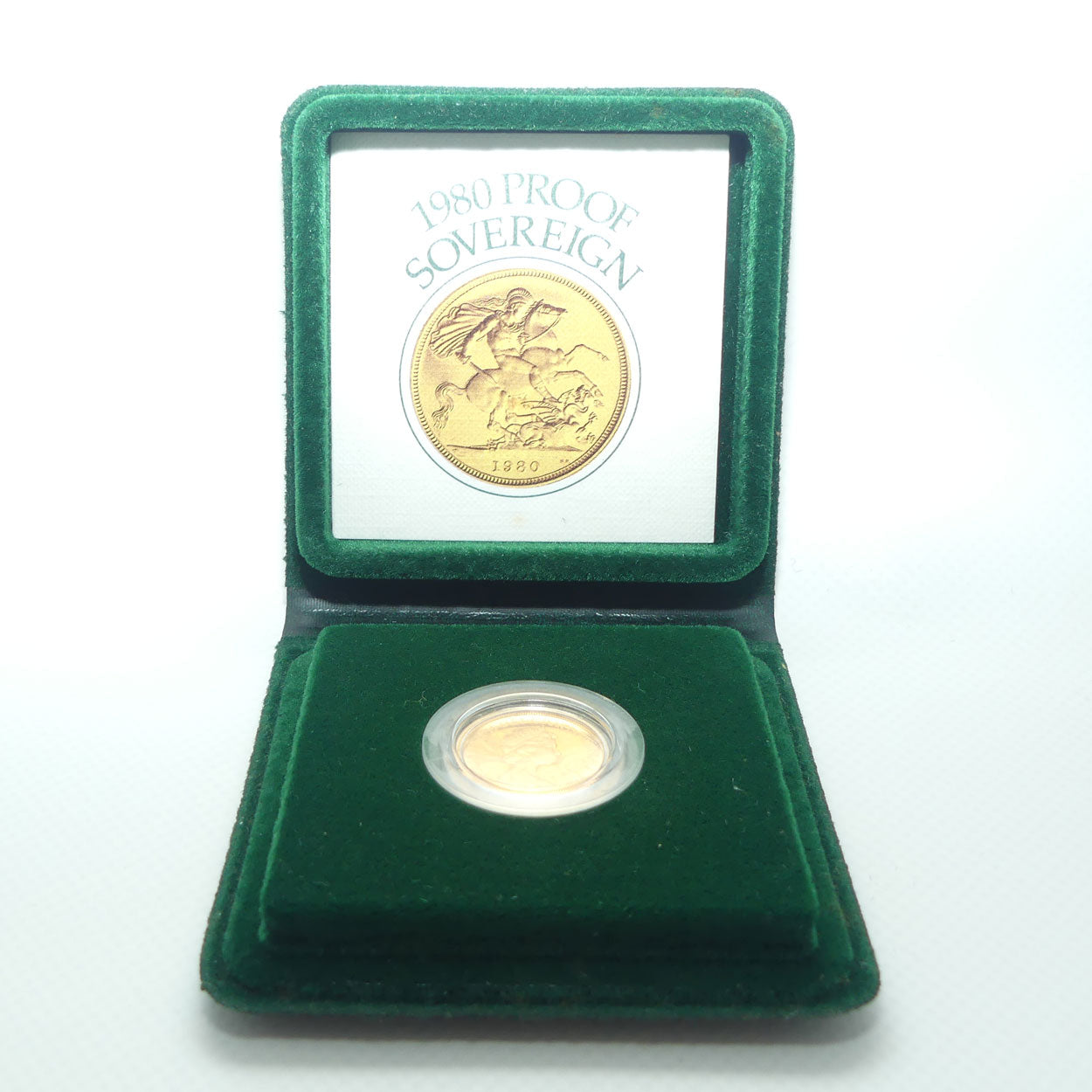 Royal Mint 1980 Proof Gold Sovereign in case