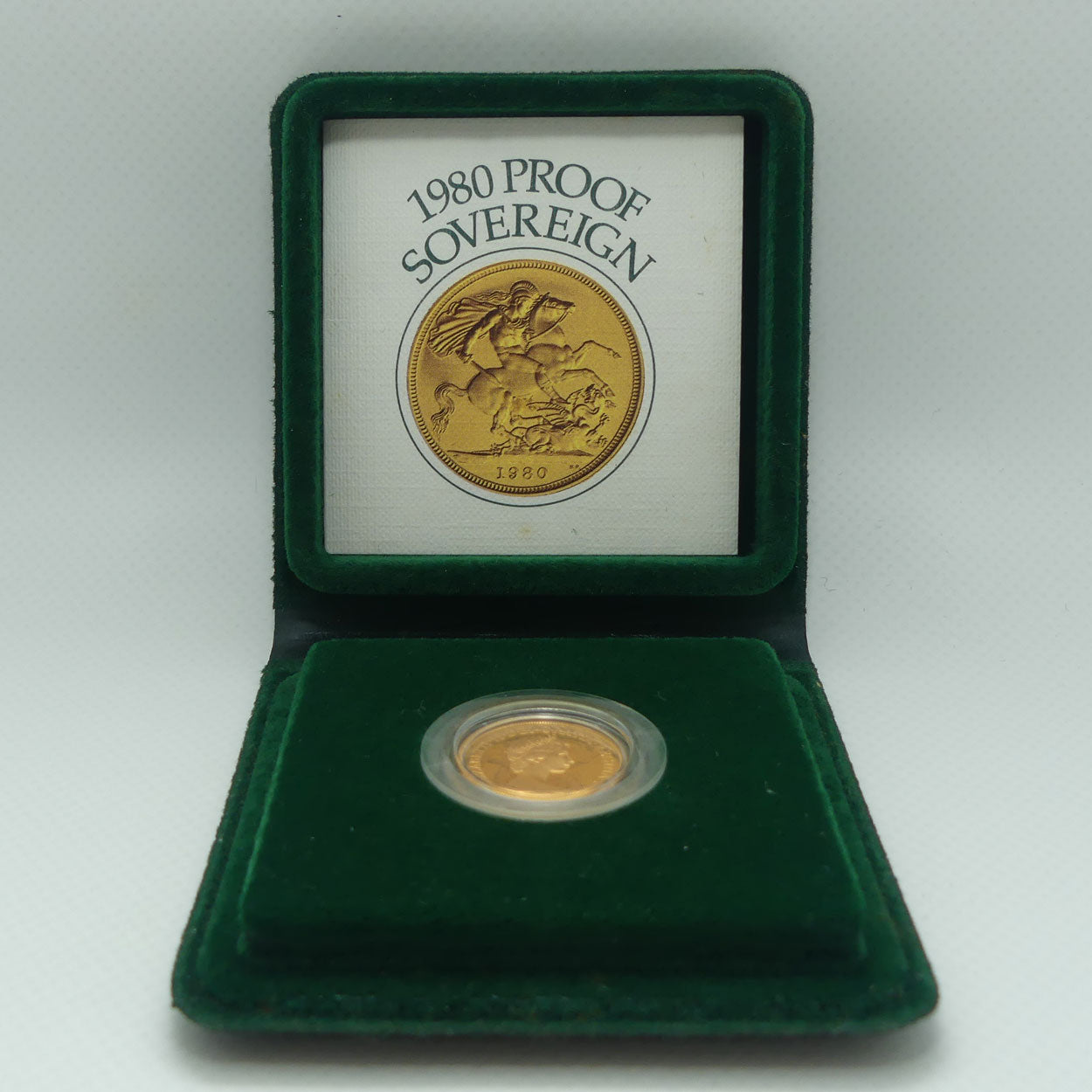 Royal Mint 1980 Proof Gold Sovereign in case