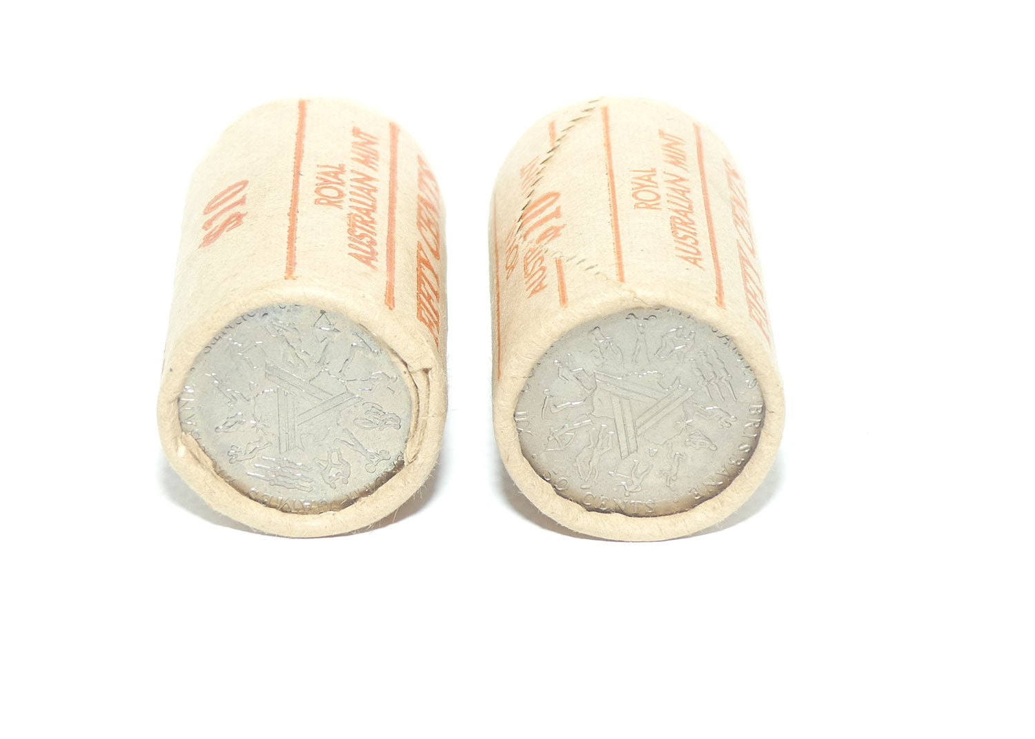 RAM 1982 Australia Commonwealth Games 50c  $10 Mint Rolls | 2 rolls in total