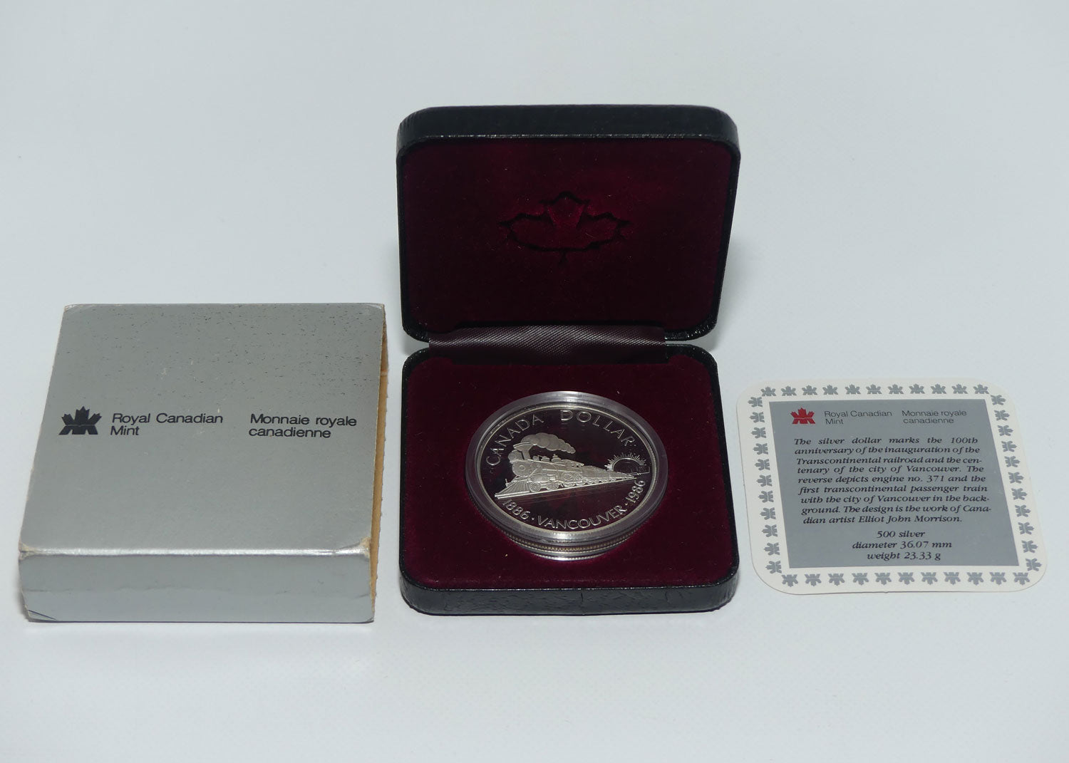  Canada 1986 | Vancouver  1886 - 1986 $1 Proof coin