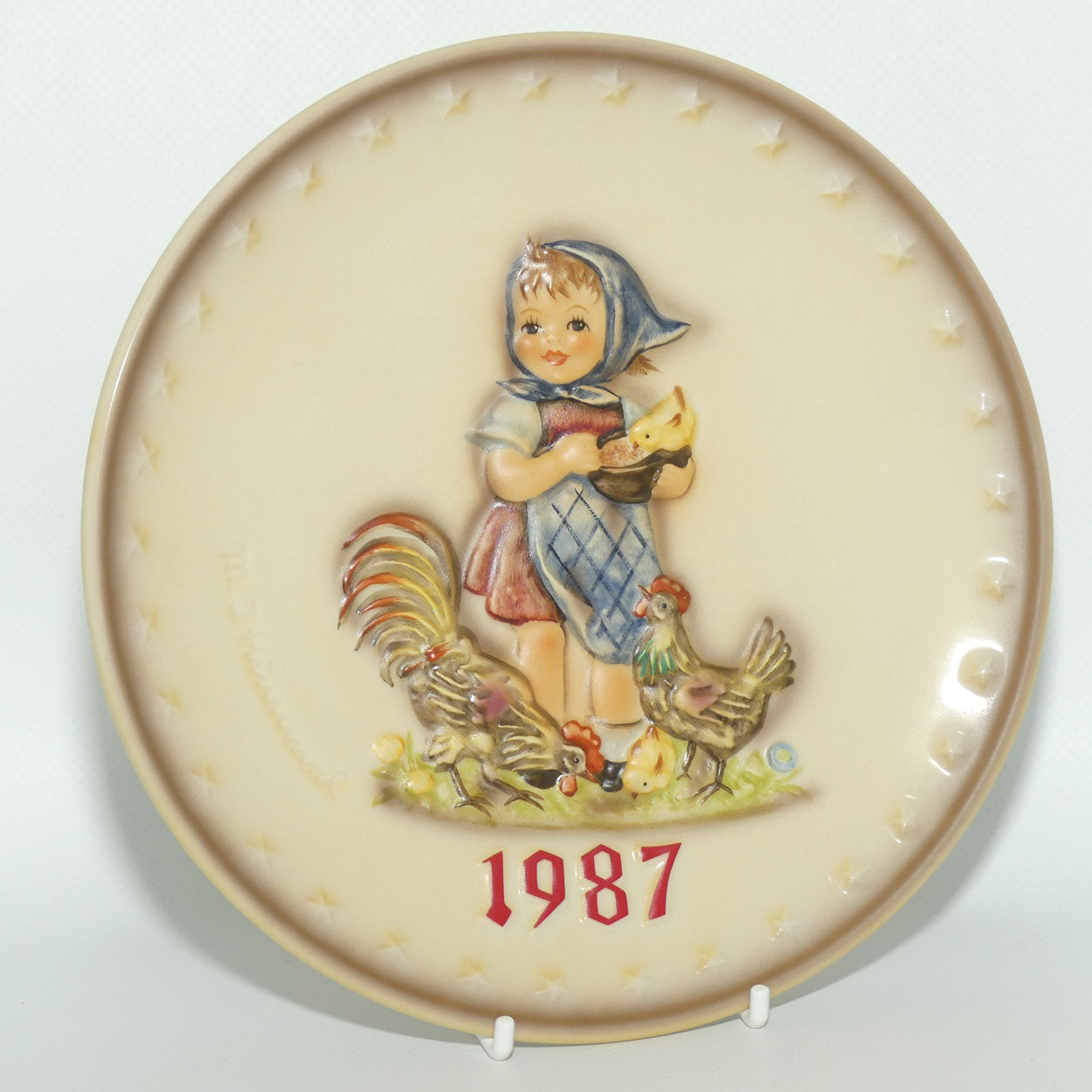HUM0283 MI Hummel Annual Plate 1987 | Chick Girl