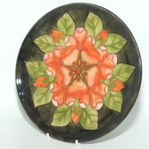 Moorcroft Annual Year plate | 1991 Tudor Rose | Ltd Ed | Boxed