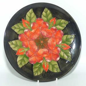 Moorcroft Annual Year plate | 1991 Tudor Rose | Ltd Ed