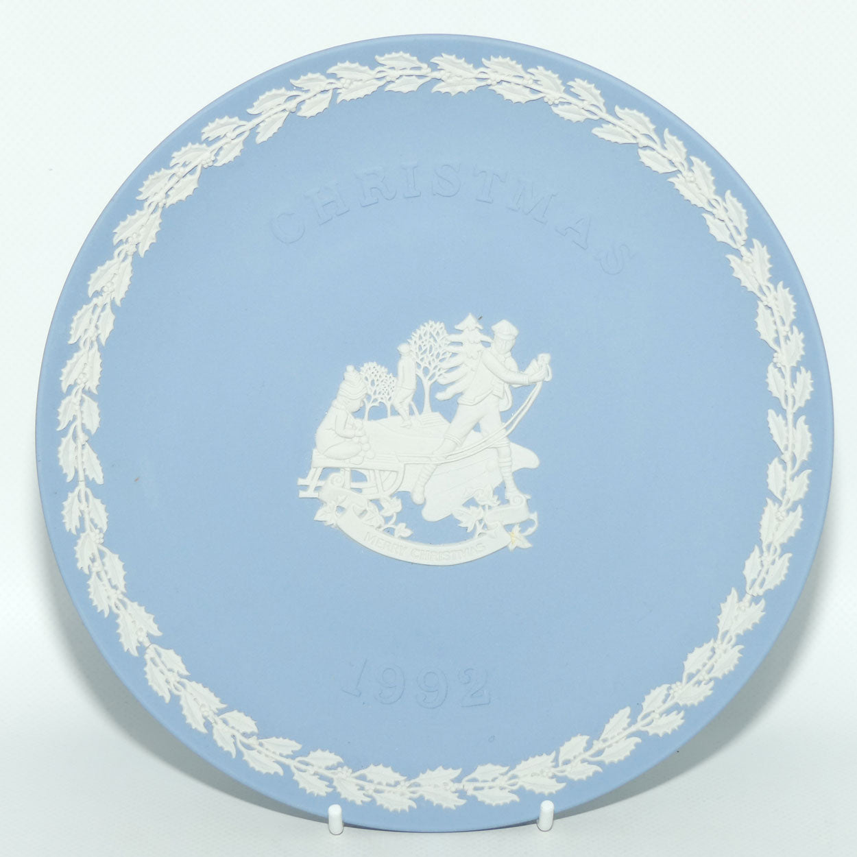 Wedgwood Jasper | Christmas plate | 1992 Merry Christmas