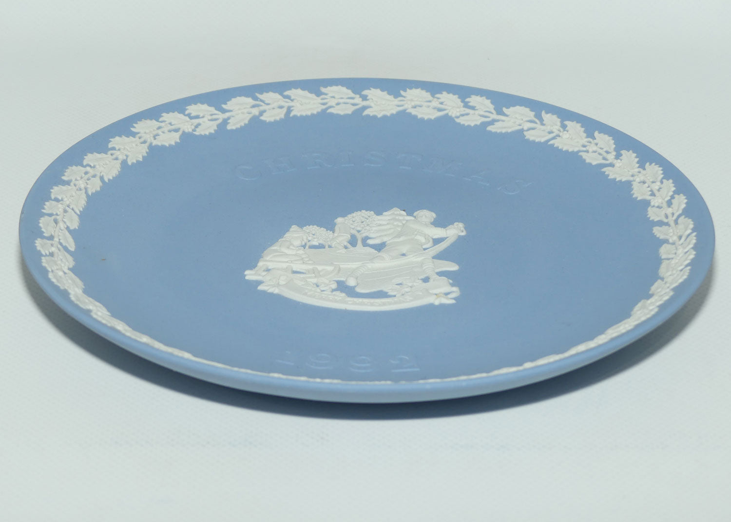 Wedgwood Jasper | Christmas plate | 1992 Merry Christmas