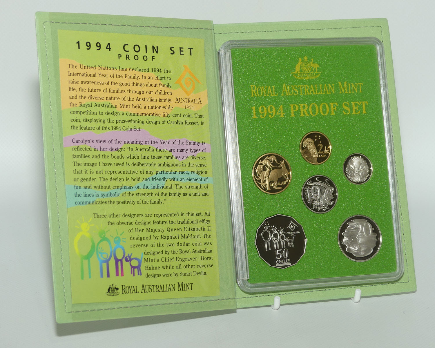 RAM 1994 Proof Coin Set | Featuring Year of the Family 50 cents