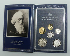 RAM 1996 Proof Set | Six Coin Set including Sir Henry Parkes Father of Federation $1