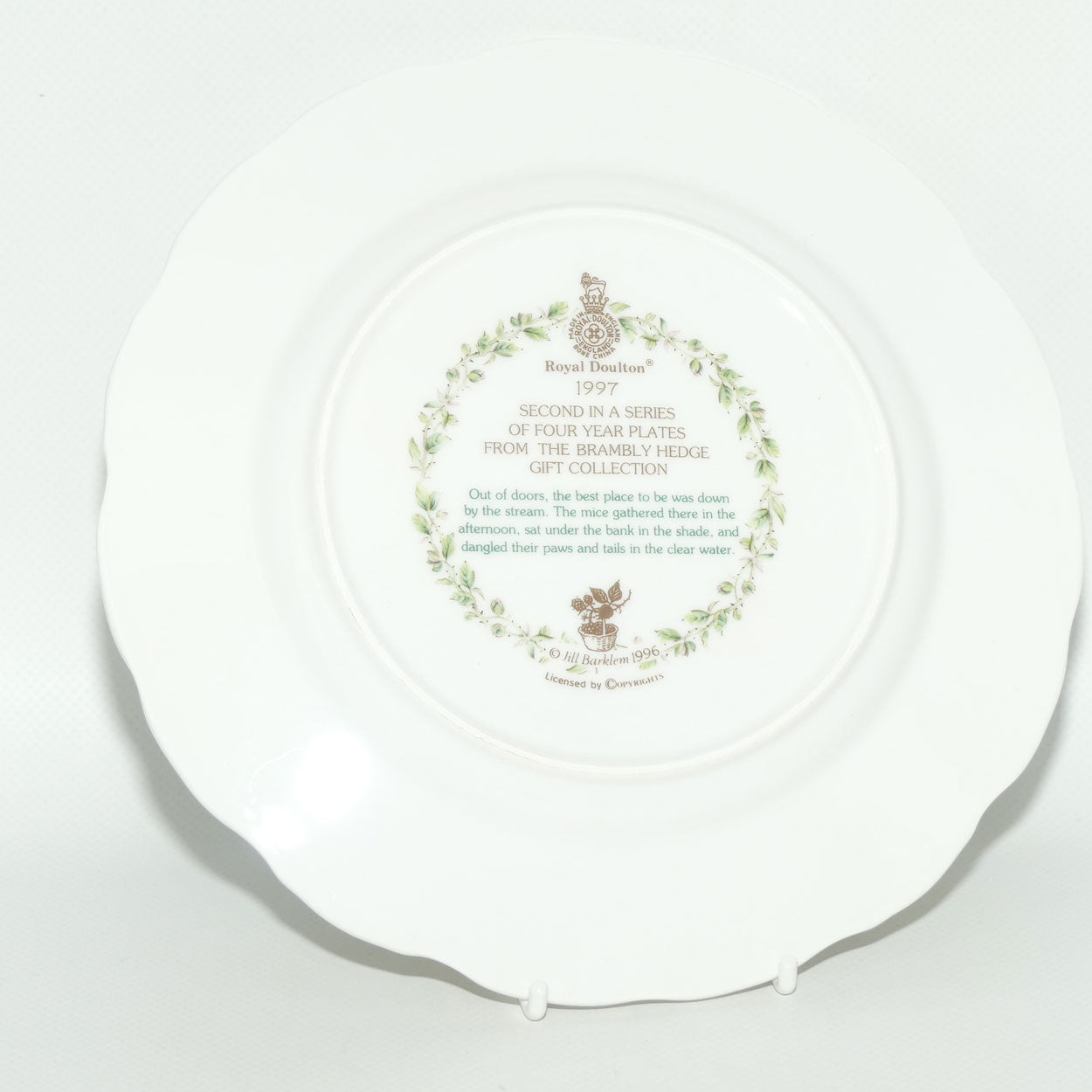 Royal Doulton Brambly Hedge Giftware | Year Plates | 1997 | 20cm | boxed