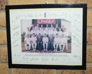 Cricket Memorabilia | Framed 1997 Australian Ashes Tour team