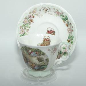Royal Doulton Brambly Hedge Giftware | Year Cups and Saucers | 1997 tea duo | boxed