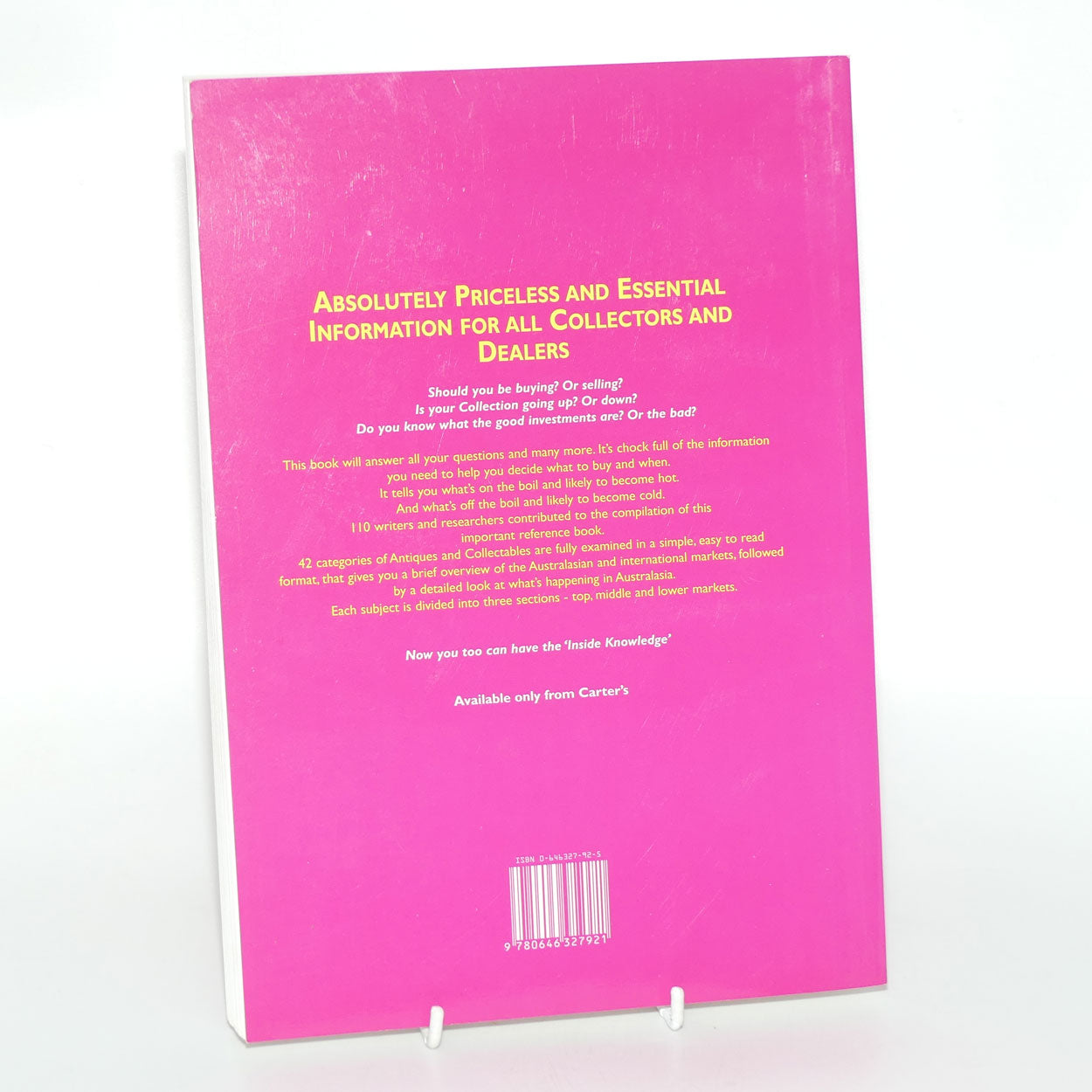 1998 Reference Book | Carter's Official Investment Guide to Antiques and Collectables | paperback