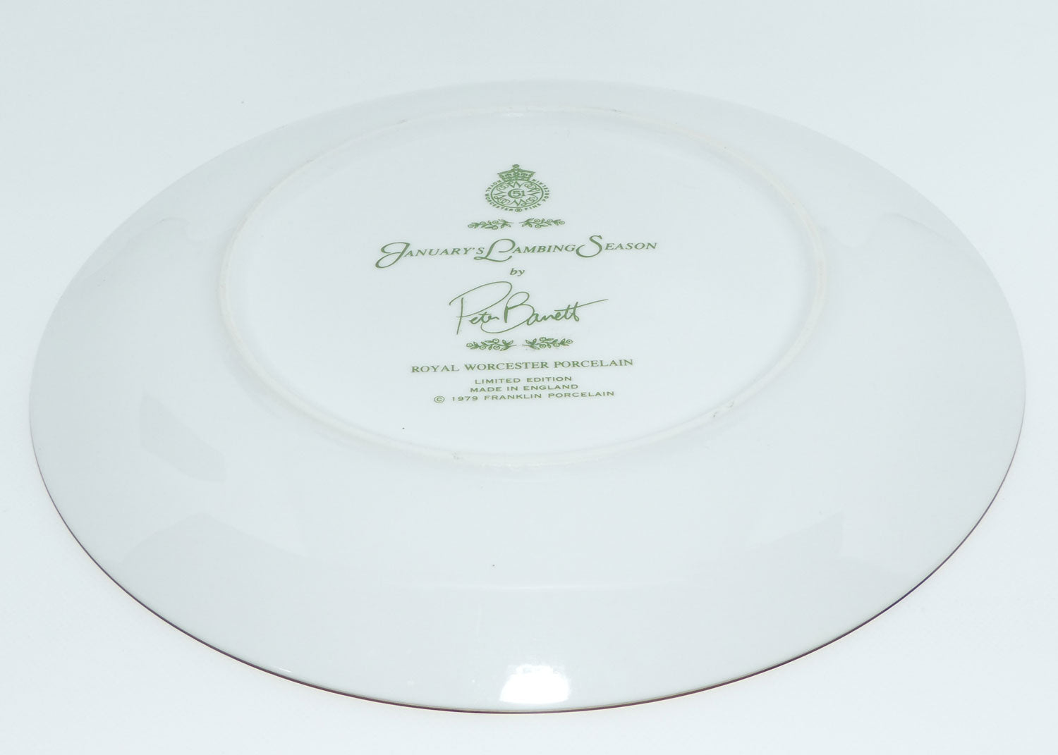 Royal Worcester for Franklin Porcelain | Peter Barnett #1 | January's Lambing Season