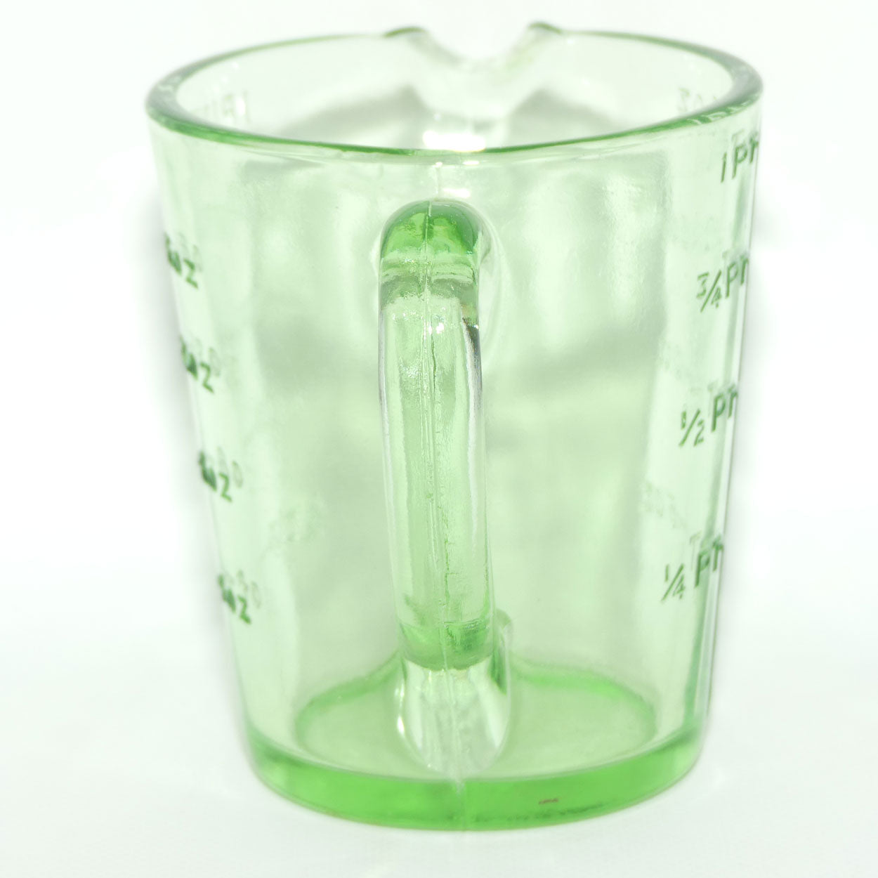 Green Depression Glass 1 Pint 2 Cups measuring jug | #3