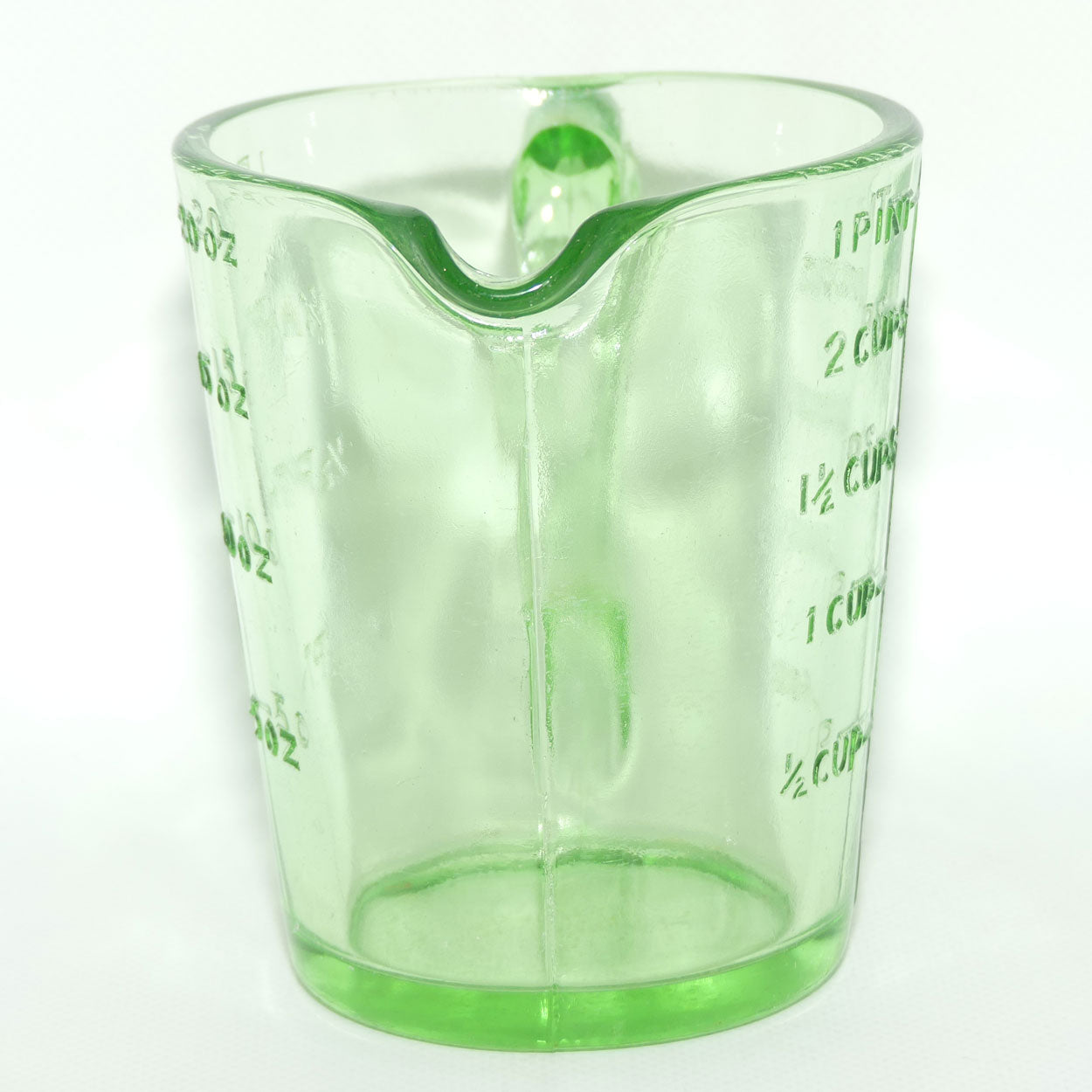 Green Depression Glass 1 Pint 2 Cups measuring jug | #3