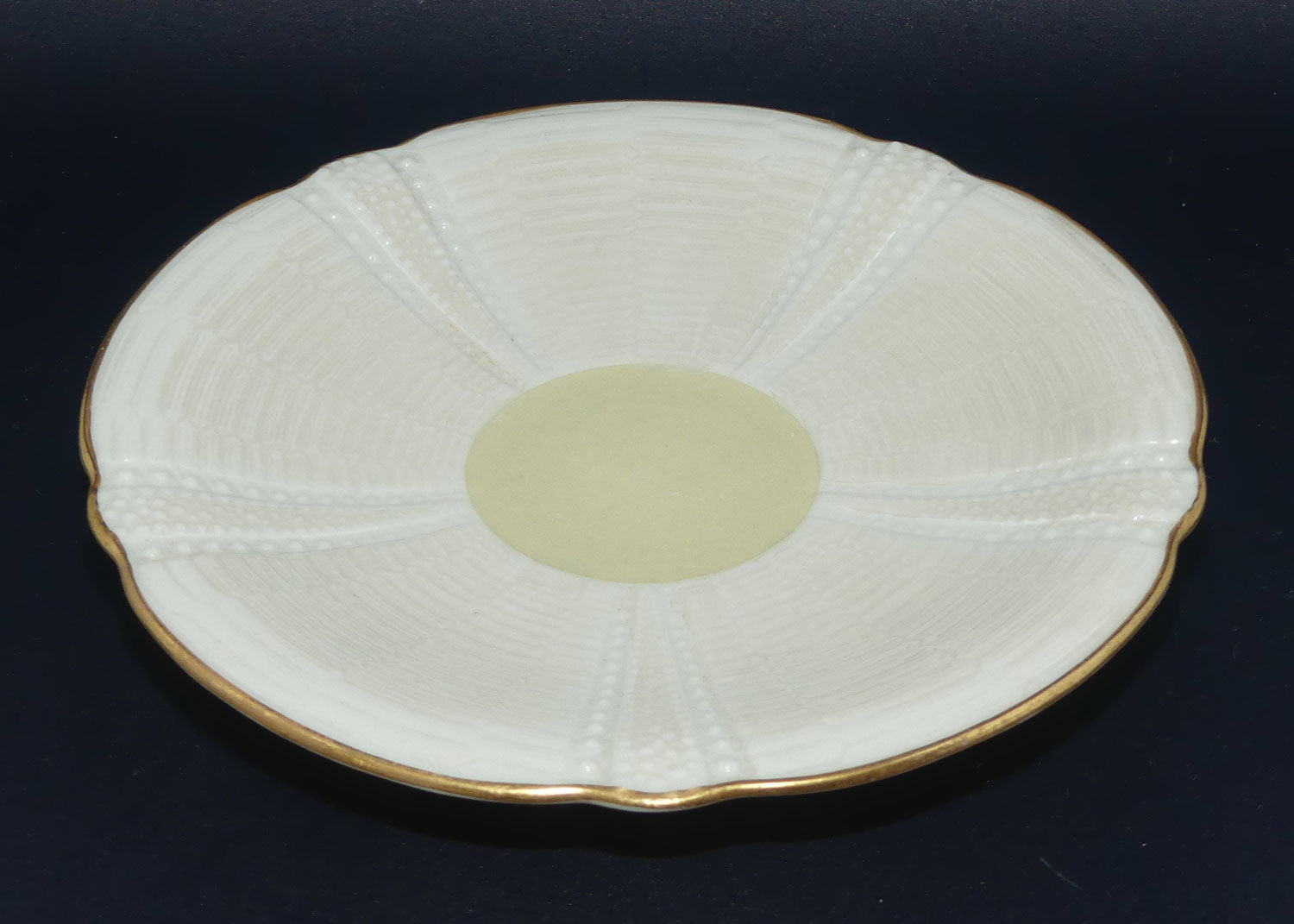 Belleek Echinus pattern | Gilt Trim trio #4 | 1st Black Mark