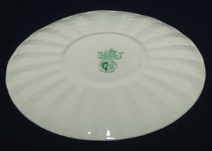 Belleek Neptune pattern tea saucer | Cream with Lustre | 1st Green mark