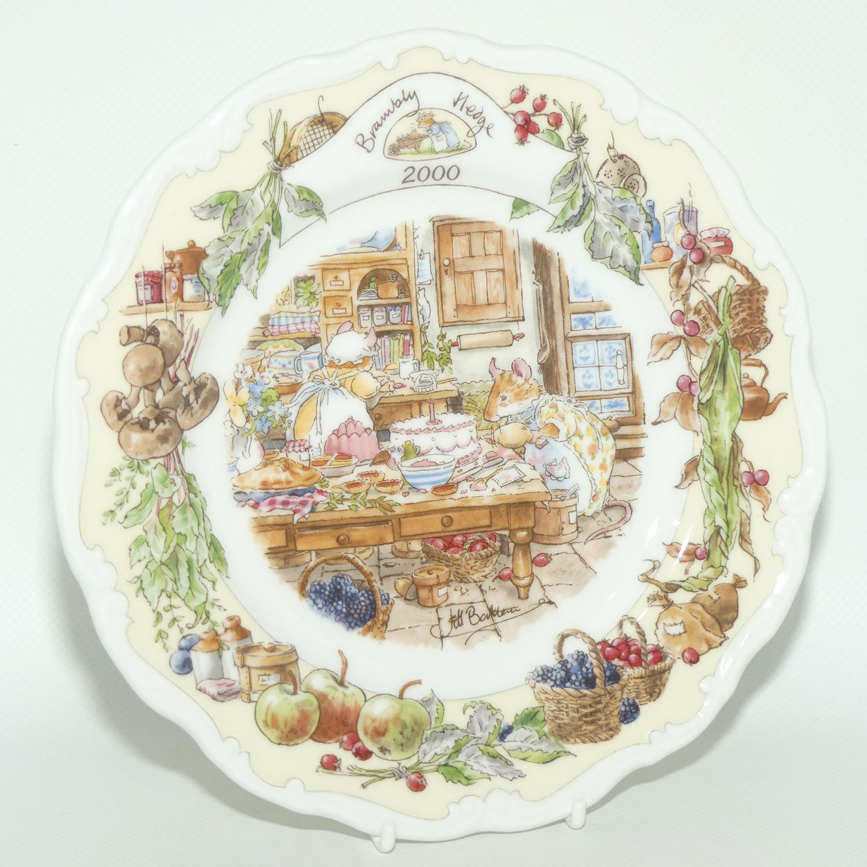 Royal Doulton Brambly Hedge Giftware | Year Plates | 2000 | Kitchen Scene | 20cm | boxed