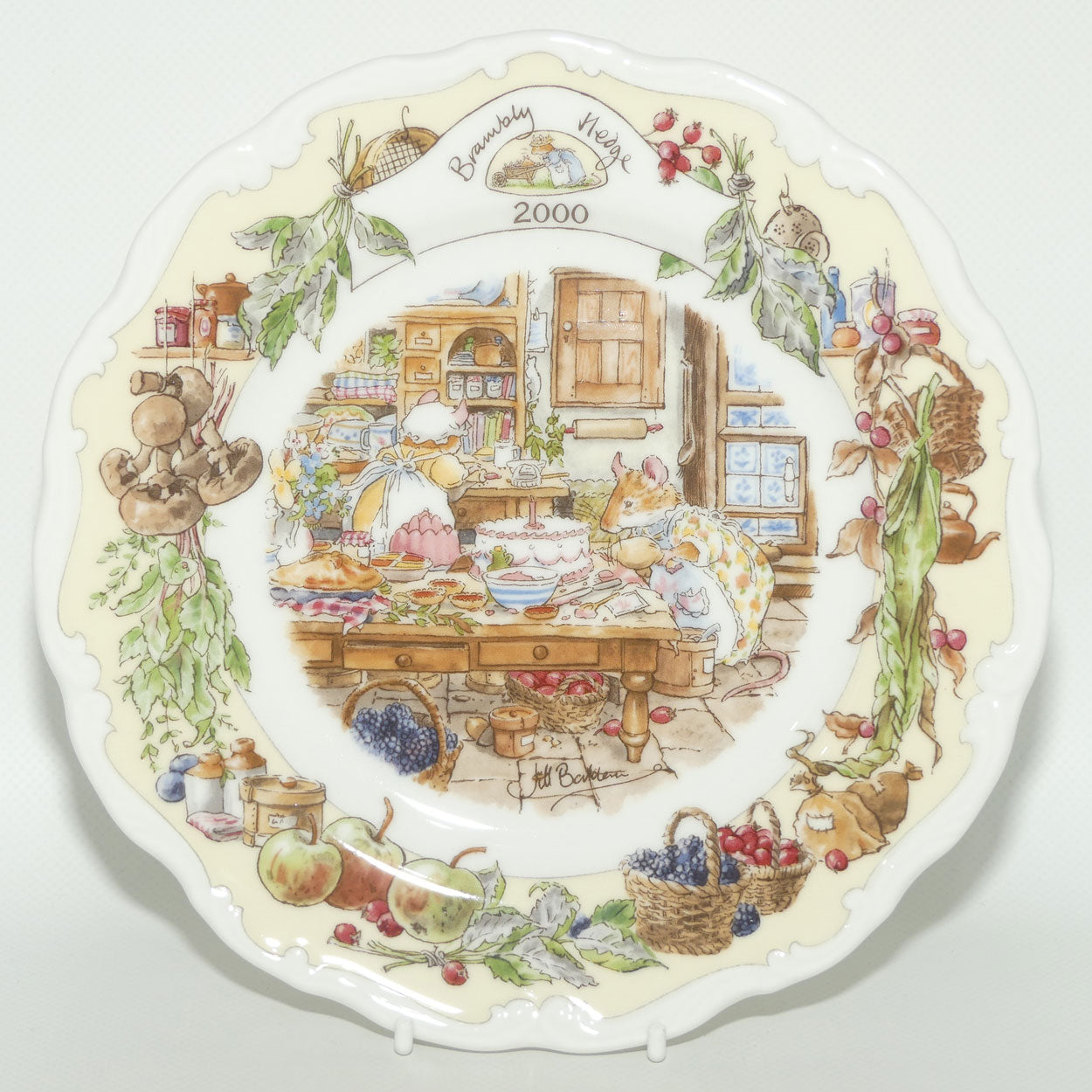 Royal Doulton Brambly Hedge Giftware | Year Plates | 2000 | Kitchen Scene | 20cm | boxed