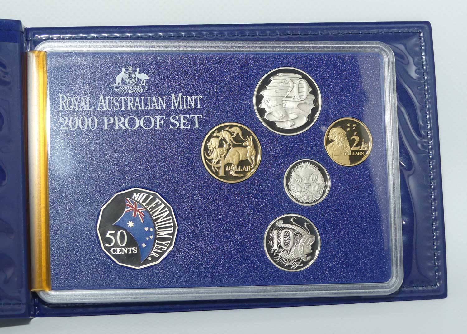 RAM 2000 Proof Set | Six Coin Set including Millennium National Flag coloured 50c