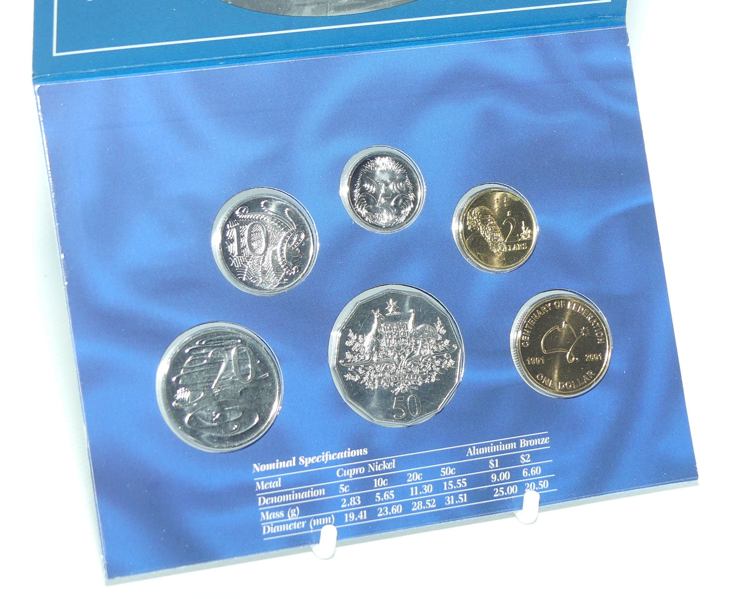 RAM 2001 Uncirculated Coin Set | Centenary of Federation | Featuring Coat of Arms 50 cent and Centenary of Federation $1