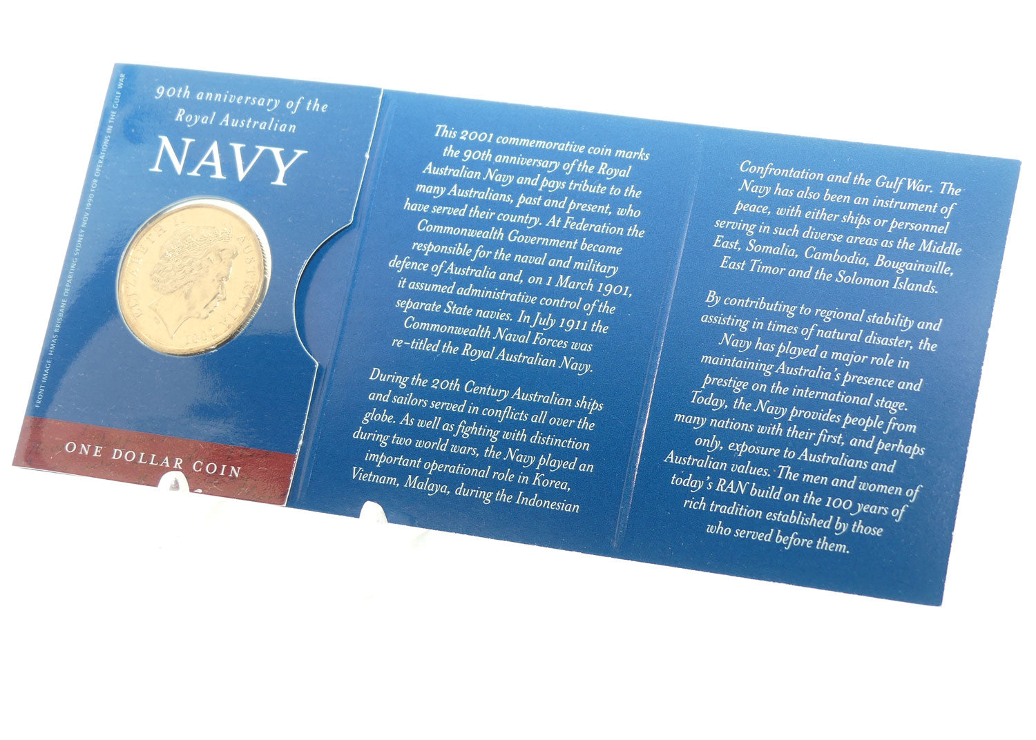 RAM 2001 Australian Navy commemorative $1 | Uncirculated | 90th Anniversary Australian Navy 1911 - 2001