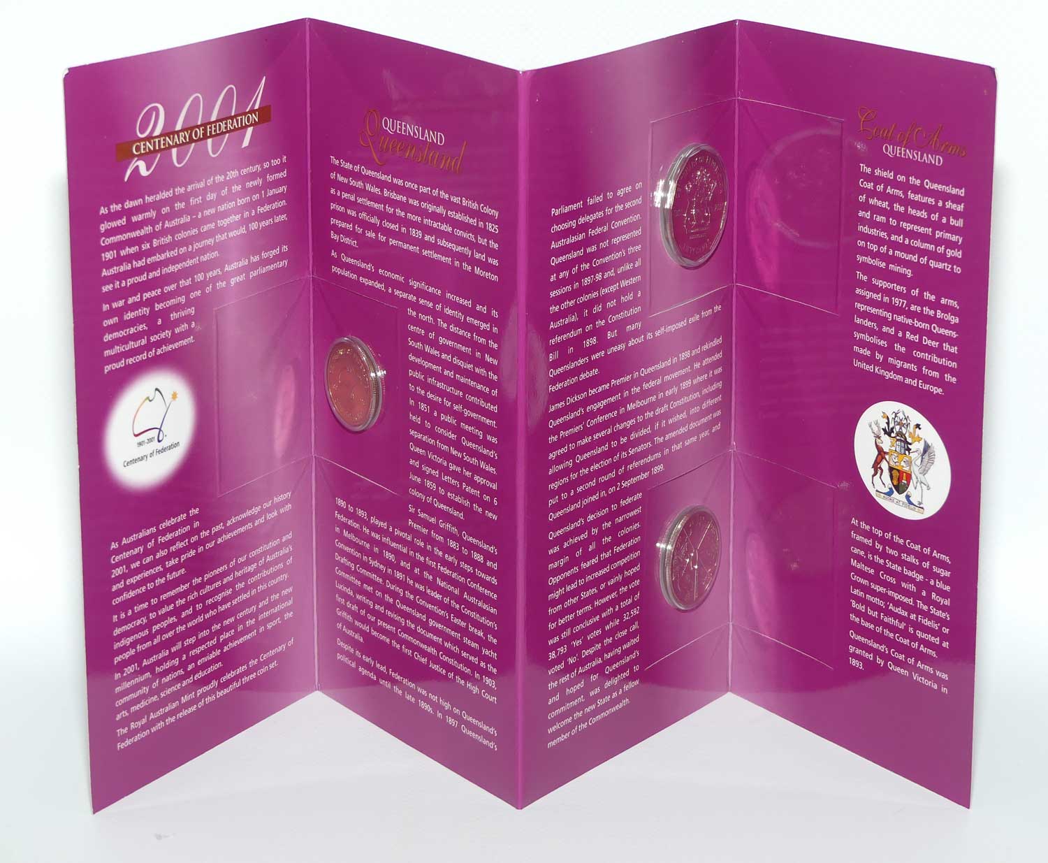 RAM 2001 Three Coin State Uncirculated set | Mint Set | Queensland | #1