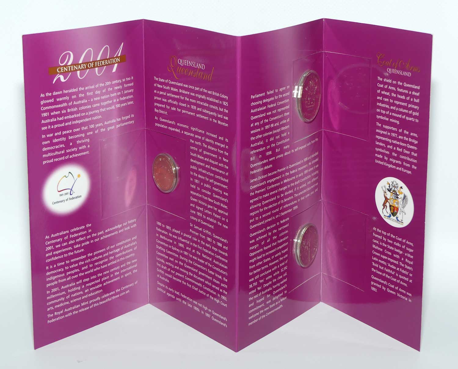 RAM 2001 Three Coin State Uncirculated set | Mint Set | Queensland | #2