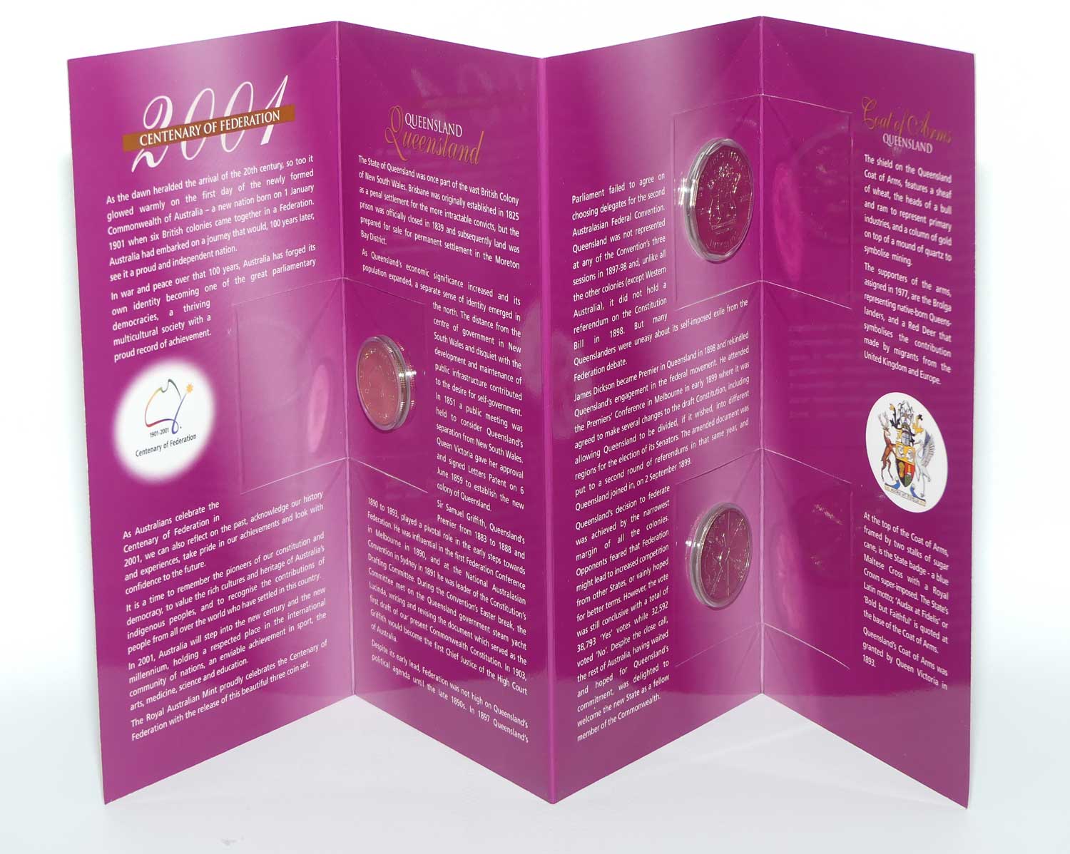 RAM 2001 Three Coin State Uncirculated set | Mint Set | Queensland | #3