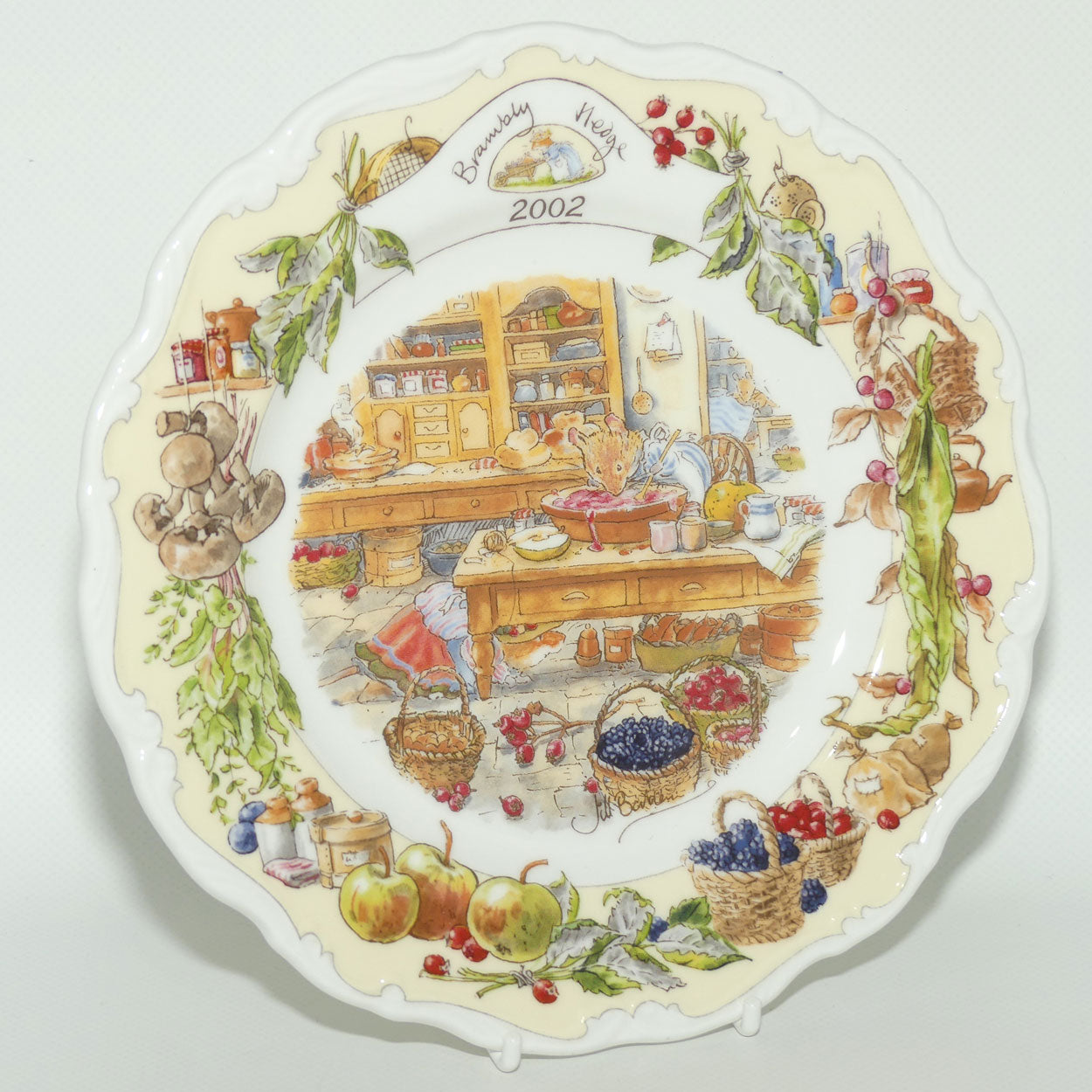 Royal Doulton Brambly Hedge Giftware | Year Plates | 2002 | Kitchen Scene | 20cm | boxed
