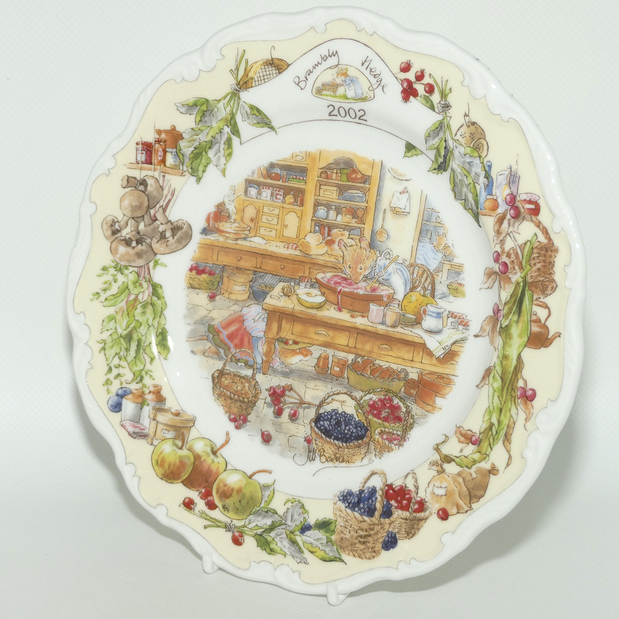 Royal Doulton Brambly Hedge Giftware | Year Plates | 2002 | Kitchen Scene | 20cm | boxed