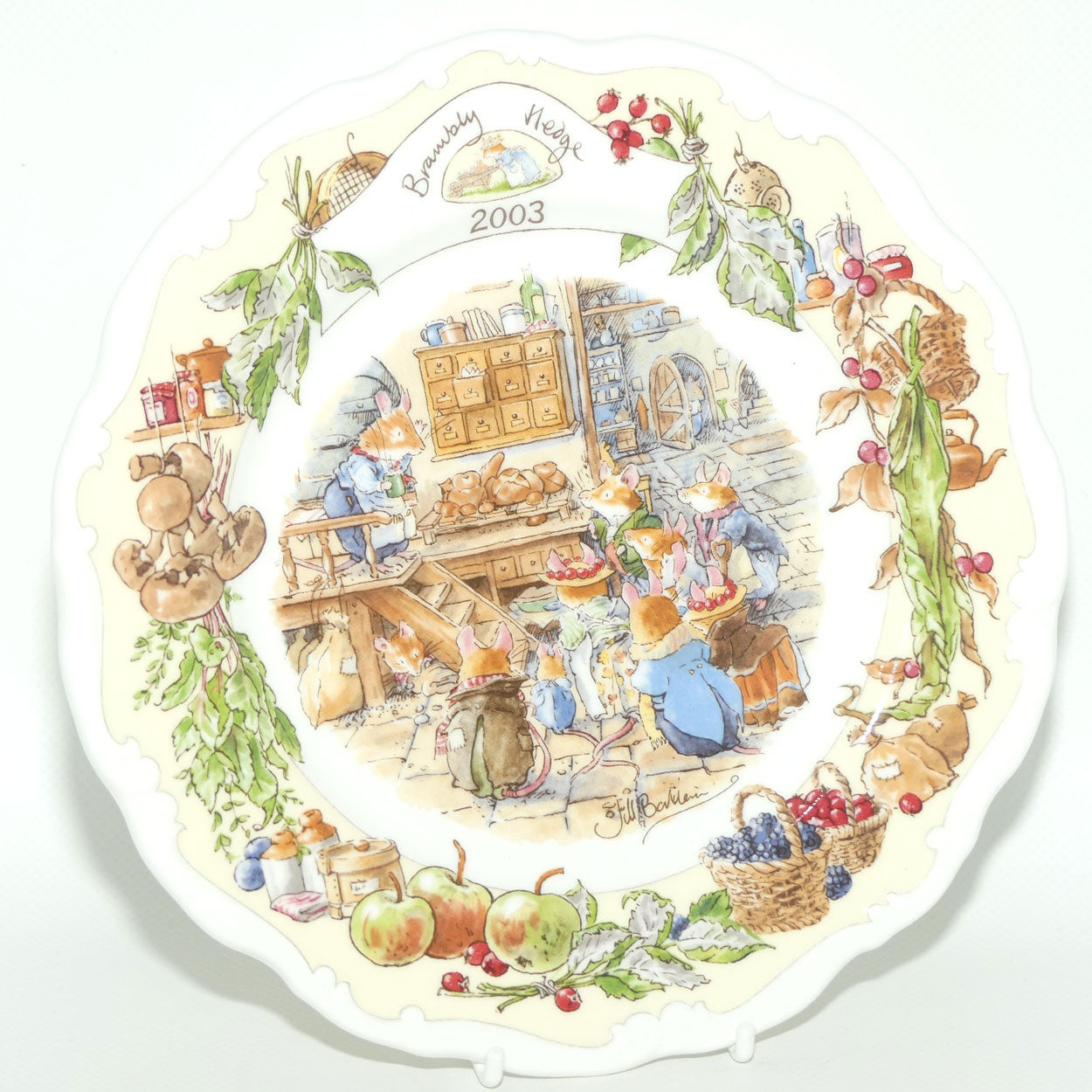 Royal Doulton Brambly Hedge Giftware | Year Plates | 2003 | Kitchen Scene | 20cm | boxed