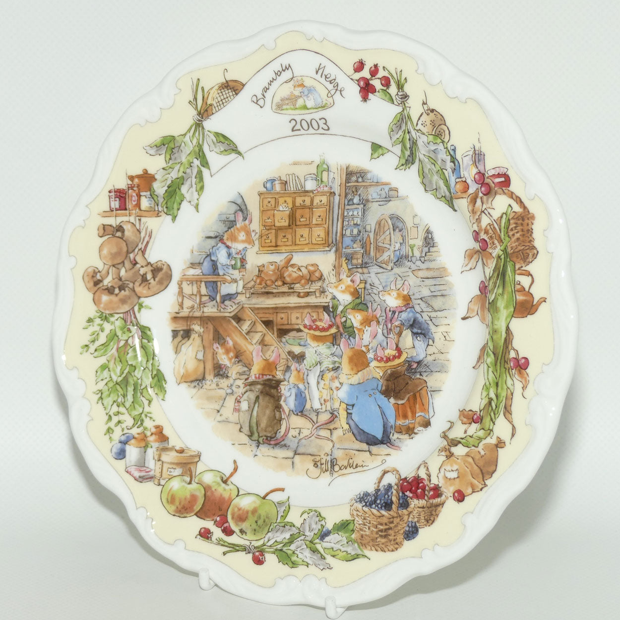 Royal Doulton Brambly Hedge Giftware | Year Plates | 2003 | Kitchen Scene | 20cm | boxed