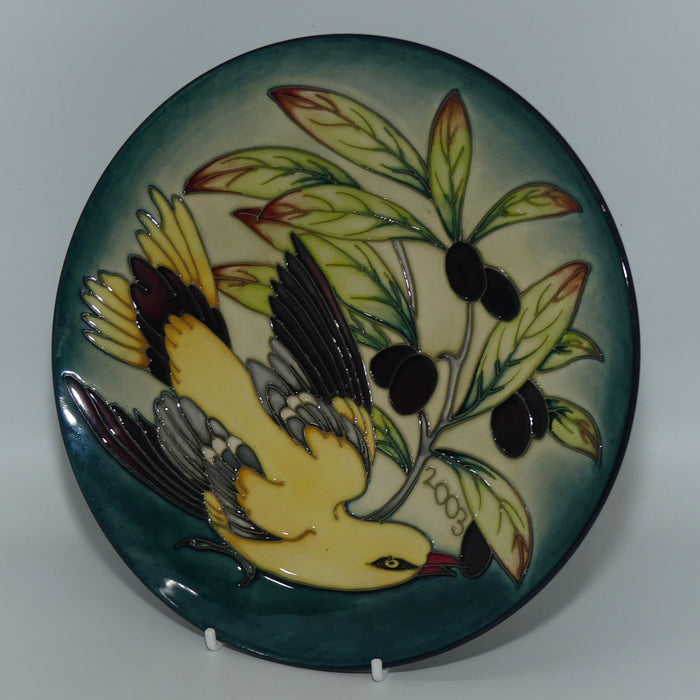 Moorcroft Annual Year plate | 2003 Golden Oriole | Ltd Ed