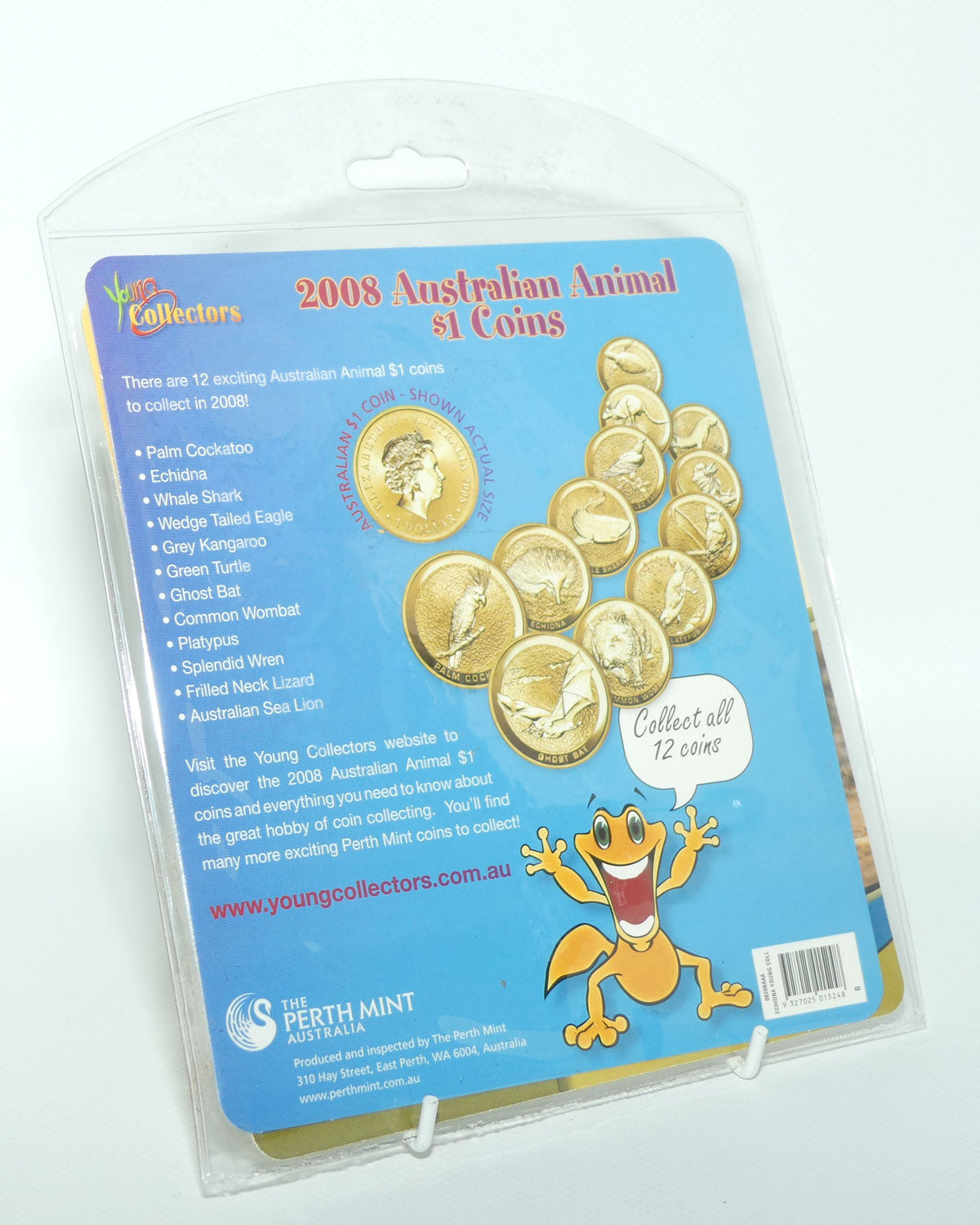 2008 Perth Mint Australian Animal $1 Coin | Young Collectors series | Echidna | UNC