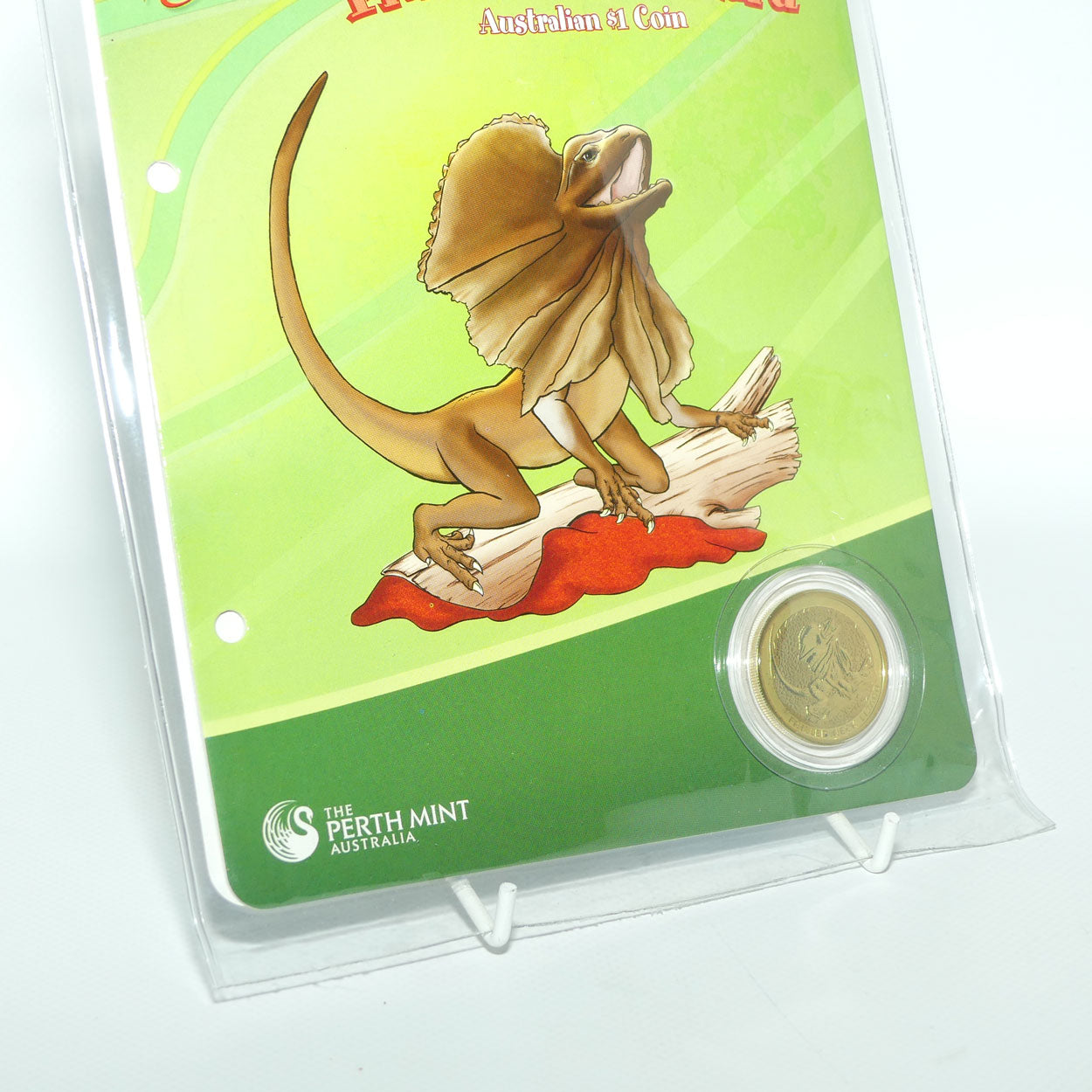 2008 Perth Mint Australian Animal $1 Coin | Young Collectors series | Frilled Neck Lizard | UNC
