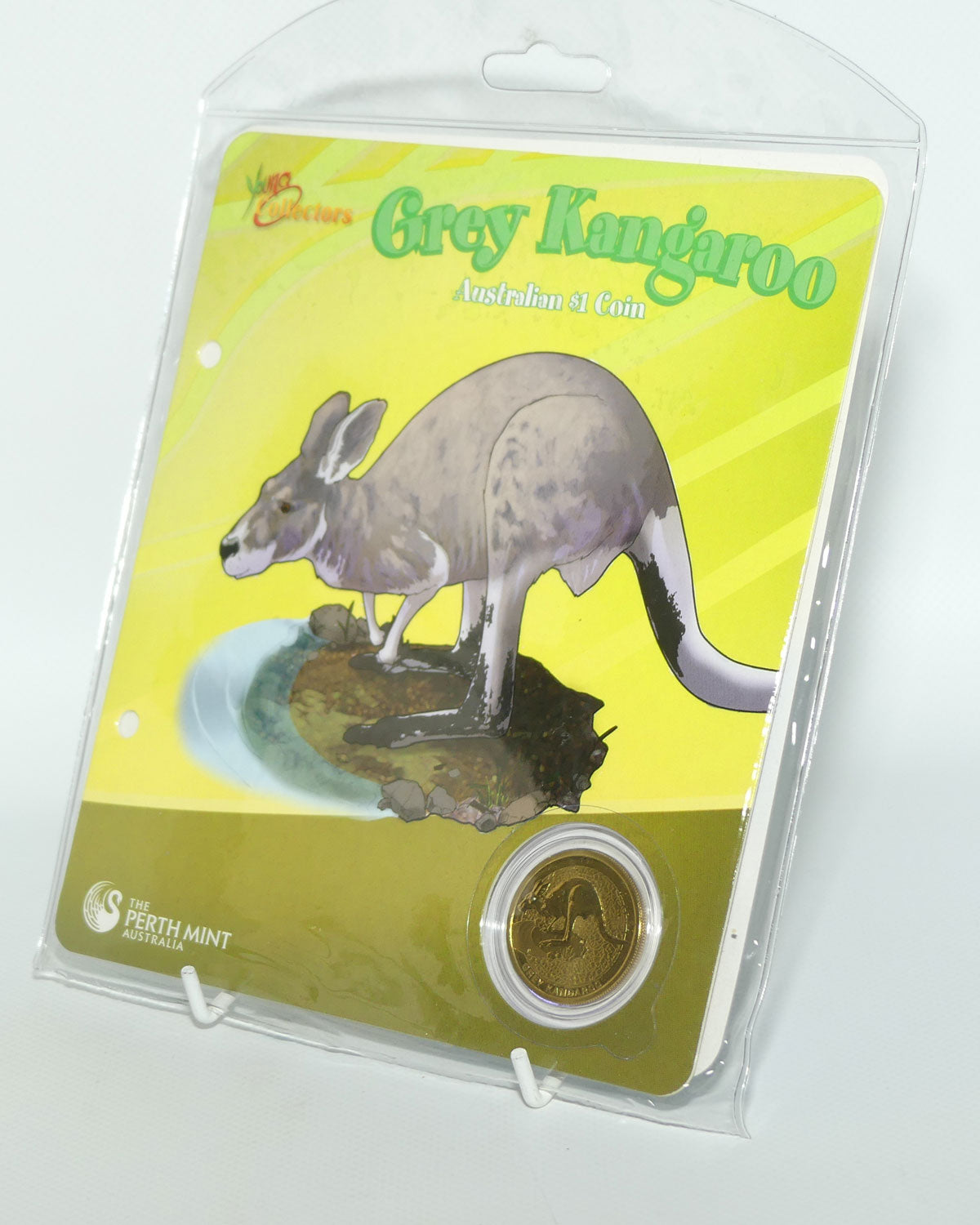 2008 Perth Mint Australian Animal $1 Coin | Young Collectors series | Grey Kangaroo | UNC