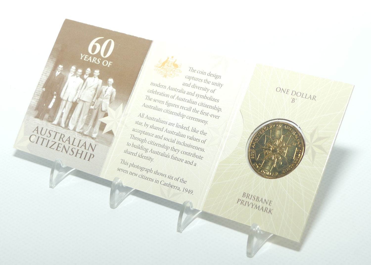 2009 RAM $1 60 Years of Australian Citizenship | B  Privy mark | Uncirculated