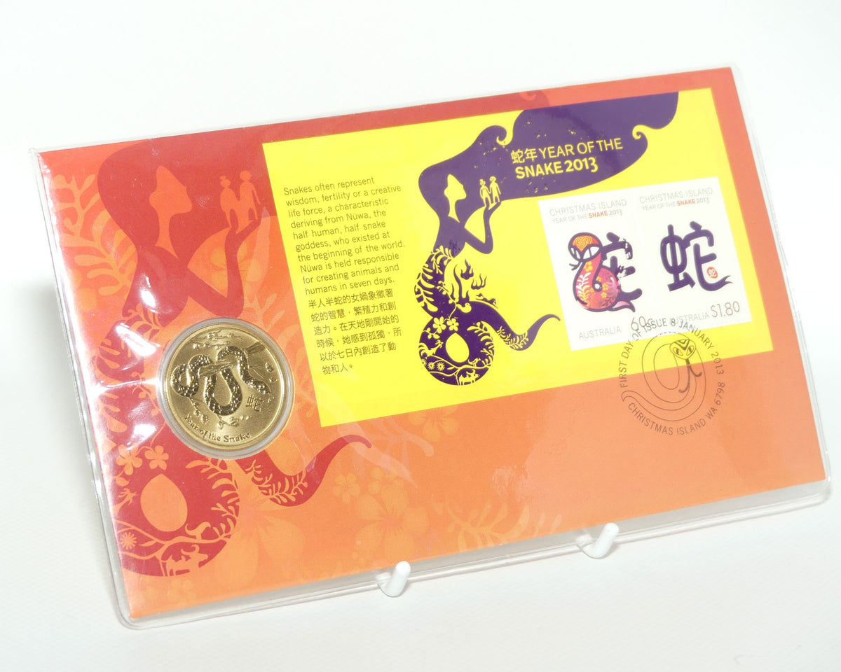 2013 Perth Mint Australia Postal Numismatic Cover | Year of the Snake