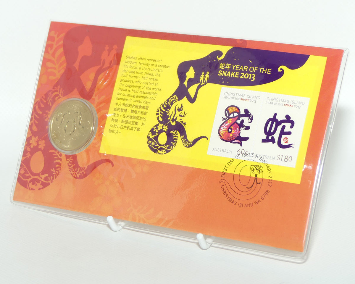 2013 Perth Mint Australia Postal Numismatic Cover | Year of the Snake