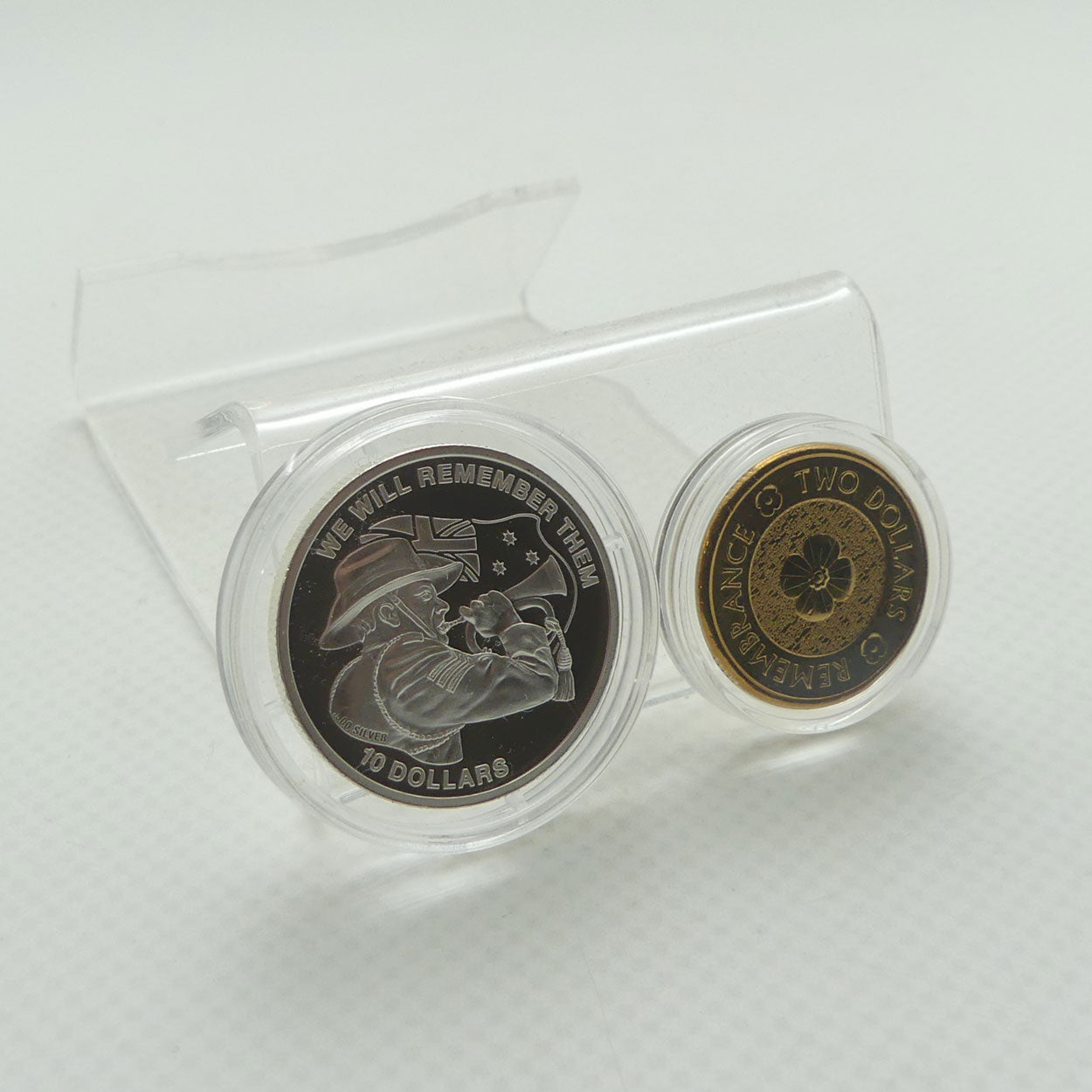 2013 Macquarie Mint We Will Remember Them Part Coin set | 2013 Kiribati Army Bugler $10 Silver and 2012 Australia $2 Poppy