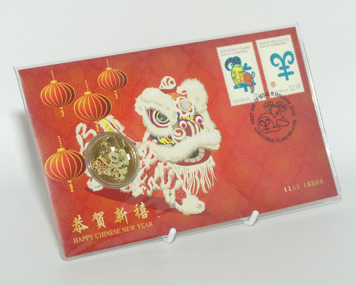 2015 Australia Perth Mint Postal Numismatic Cover | Happy Chinese New Year