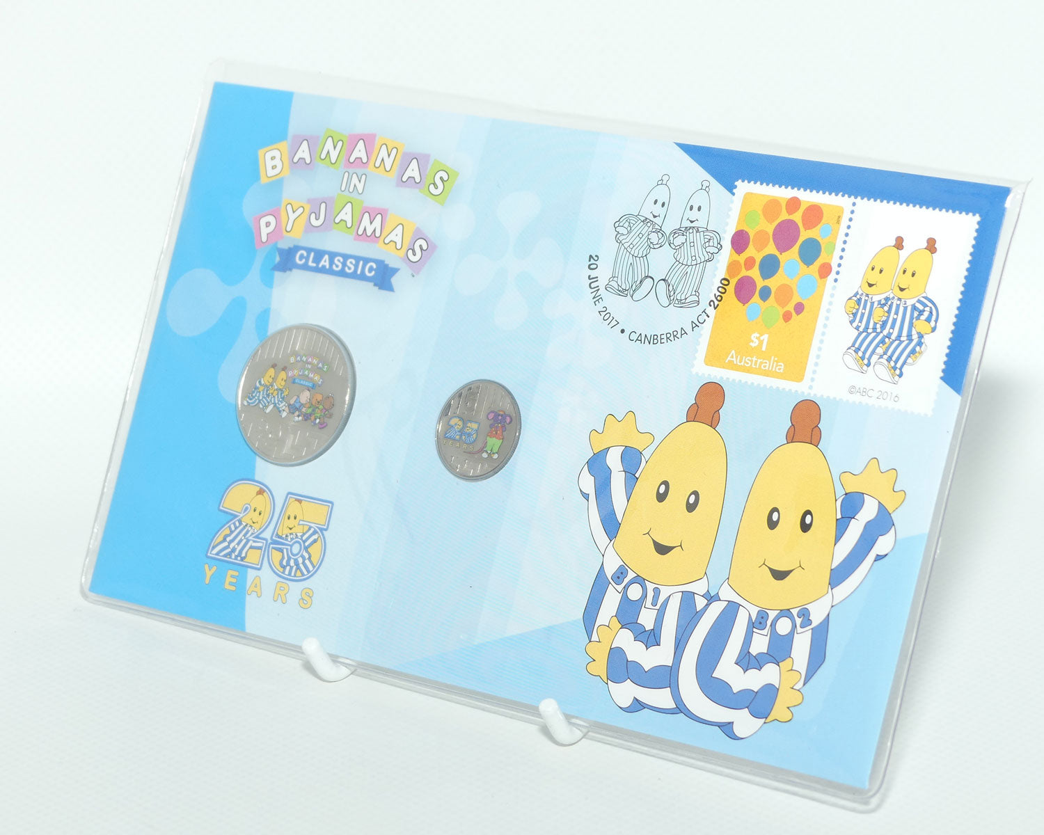 2016 RAM Postal Numismatic Cover Bananas in Pyjamas Classic | 20c and 5c coins