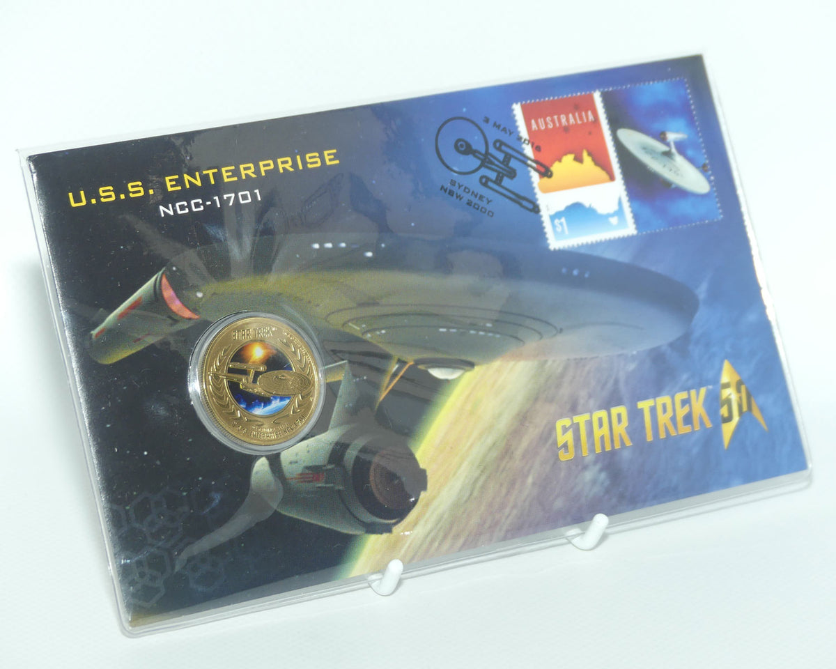 2016 Tuvalu and Australia RAM Postal Numismatic Cover pair | Spock and USS Enterprise