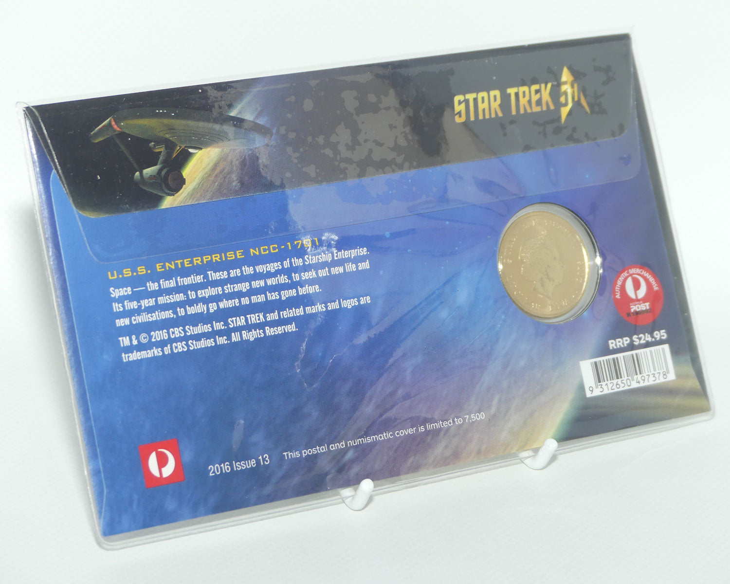 2016 Tuvalu and Australia RAM Postal Numismatic Cover pair | Spock and USS Enterprise