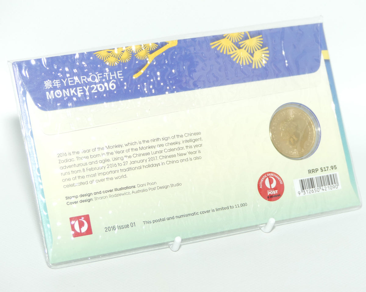 2016 Perth Mint Australia Postal Numismatic Cover | Year of the Monkey